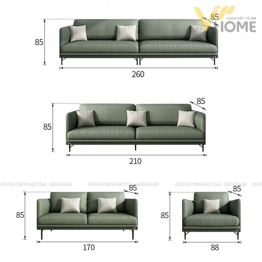 Sofa da cao cấp đẹp SHD-2070