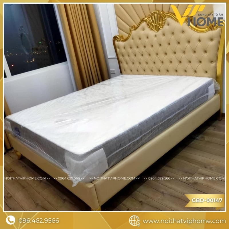 GIƯỜNG BỌC DA CAO CẤP GBD-00147