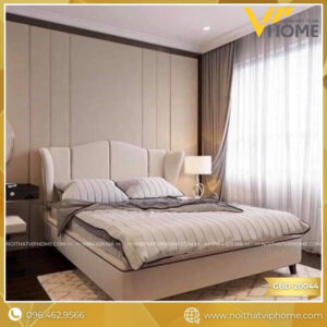 GIƯỜNG ĐÔI BỌC VẢI SANG TRỌNG GBD-20044