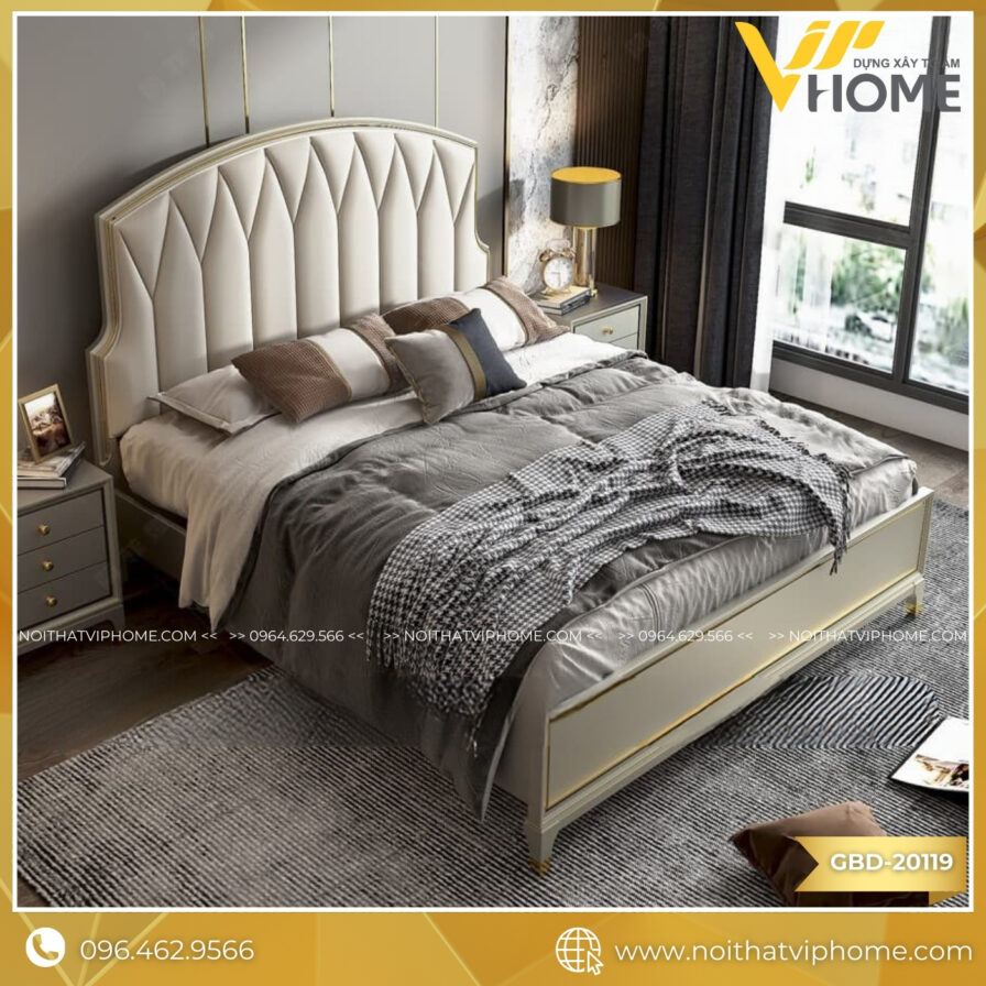 GIƯỜNG NGỦ BỌC DA CAO CẤP GBD-20119