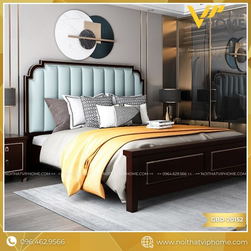 GIƯỜNG NGỦ BỌC DA CAO CẤP GBD-20152