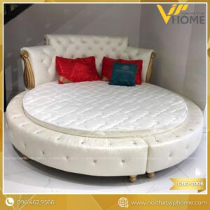 GIƯỜNG TRÒN BỌC DA CAO CẤP GBD-2006