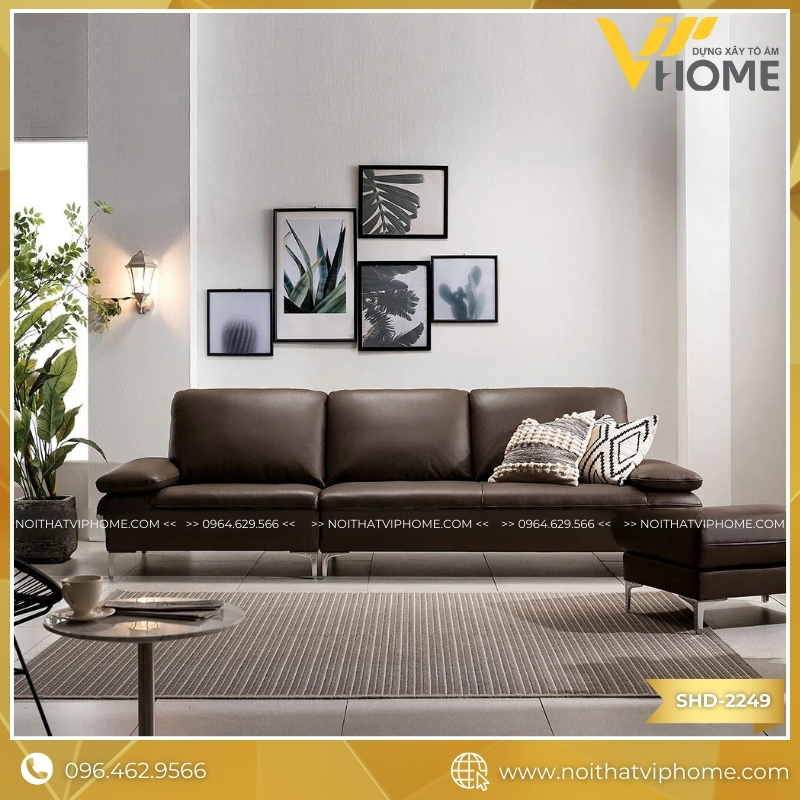 SOFA VĂNG BỌC DA NỈ SHD-2249