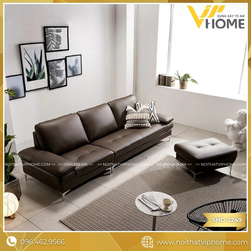 SOFA VĂNG BỌC DA NỈ SHD-2249