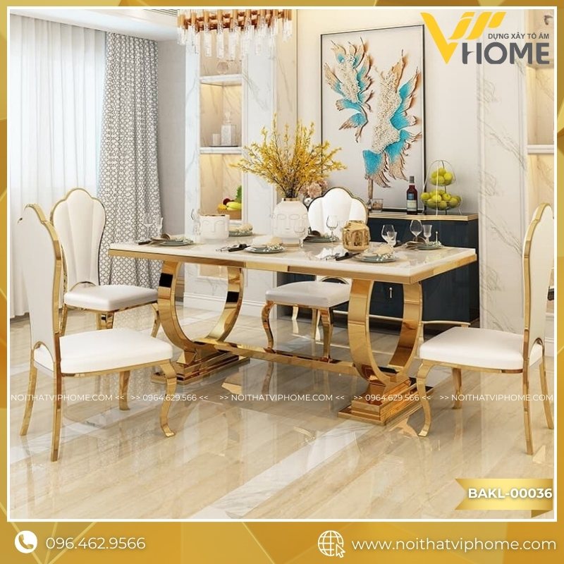 BÀN ĂN KIM LOẠI CAO CẤP BAKL-00036
