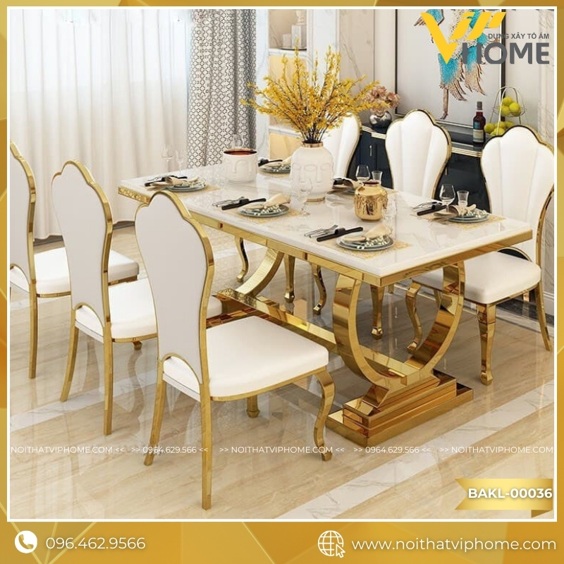 BÀN ĂN KIM LOẠI CAO CẤP BAKL-00036