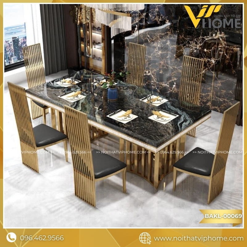 BÀN ĂN KIM LOẠI CAO CẤP BAKL-00069