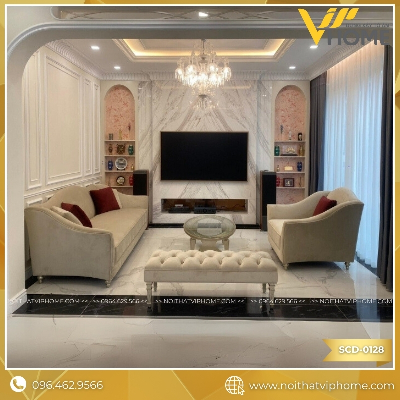 SOFA TÂN CỔ ĐIỂN SCD-0128