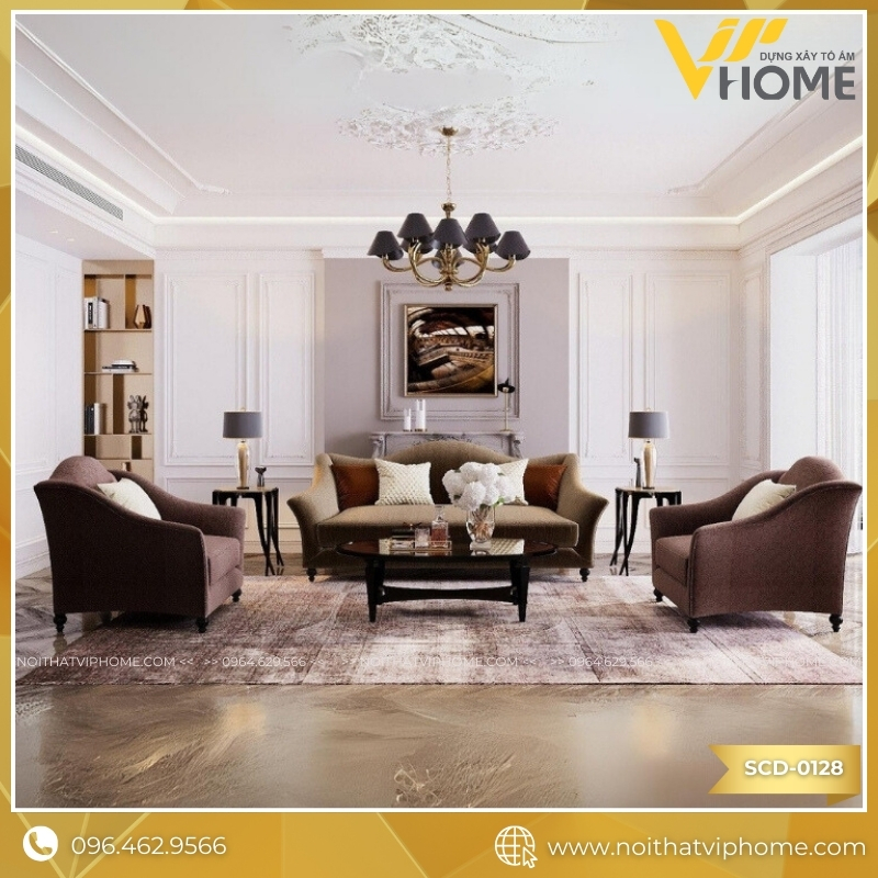 SOFA TÂN CỔ ĐIỂN SCD-0128