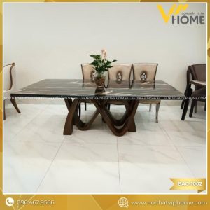 POROTO BÀN ĂN GỖ ĐÁ ĐEN BAG-1002