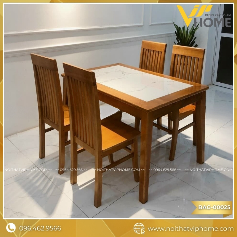 BÀN ĂN GỖ HIỆN ĐẠI ĐẸP BAG-00025