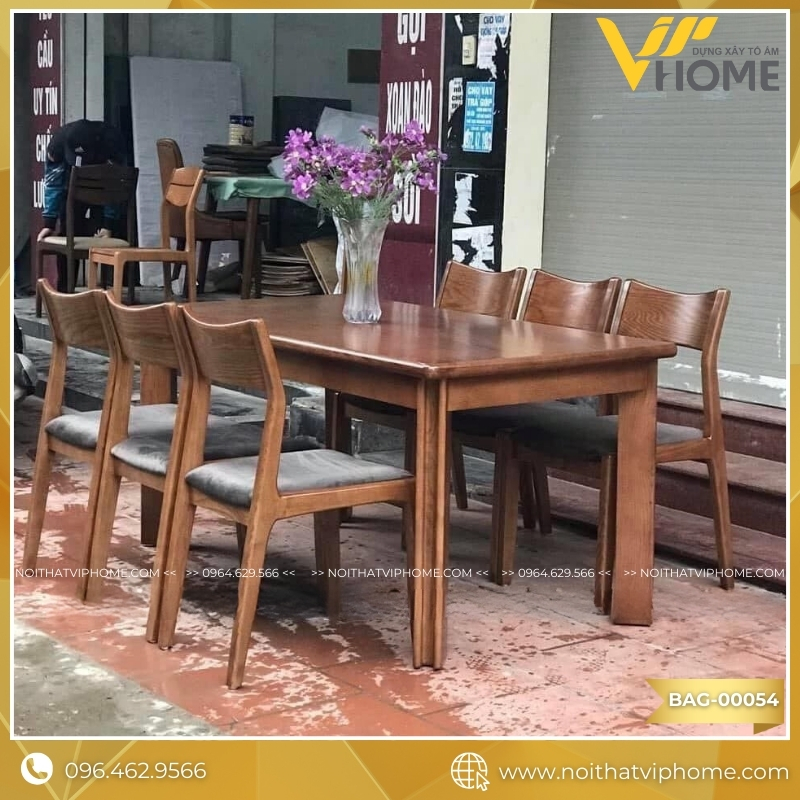 BÀN ĂN GỖ HIỆN ĐẠI ĐẸP BAG-00054