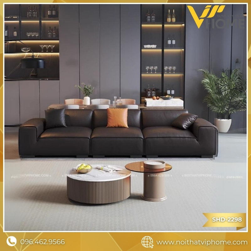 BOLOGNA – SOFA VĂNG DA 3 CHỖ TỰA LIỀN SHD-2298