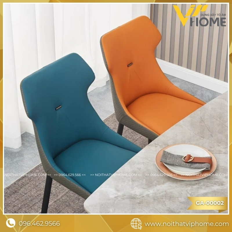 GHẾ ĂN NHẬP KHẨU BỌC DA CAO CẤP GA-00002