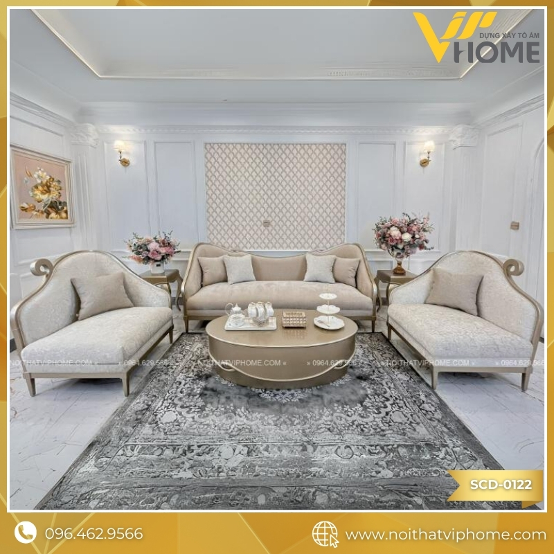 SOFA TÂN CỔ ĐIỂN SCD-0122