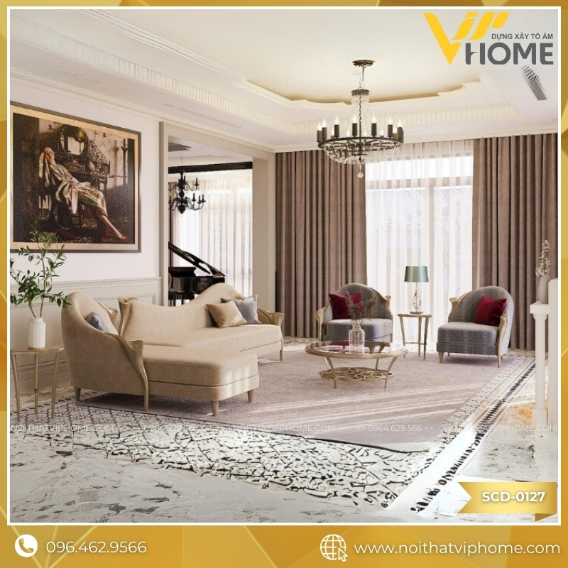 SOFA TÂN CỔ ĐIỂN SCD-0127