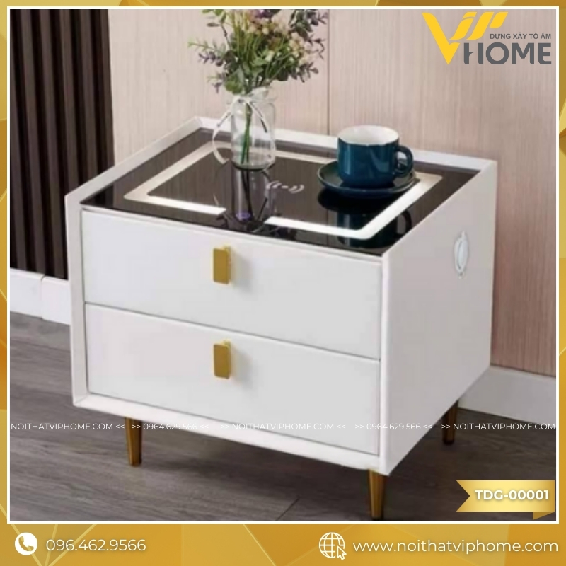 TAB ĐẦU GIƯỜNG THÔNG MINH KHÓA VÂN TAY KẾT HỢP SẠC CẢM ỨNG TDG-00001