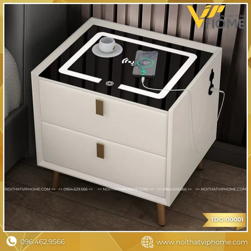 TAB ĐẦU GIƯỜNG THÔNG MINH KHÓA VÂN TAY KẾT HỢP SẠC CẢM ỨNG TDG-00001