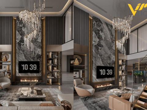 THIẾT KẾ NỘI THẤT CHUNG CƯ DUPLEX ECODREAM – 200M2