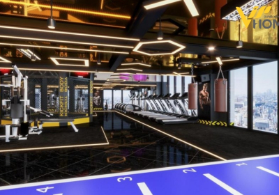 THIẾT KẾ NỘI THẤT PHÒNG GYM TỔNG DIỆN TÍCH 1000M2
