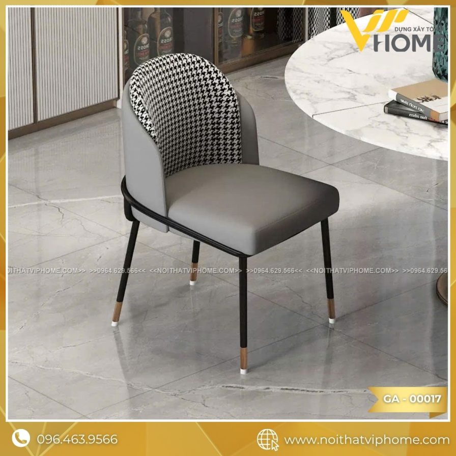 GHẾ ĂN NHẬP KHẨU BỌC DA CAO CẤP GA-00017