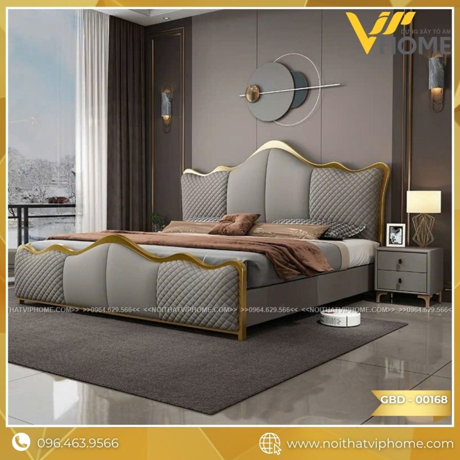GIƯỜNG BỌC NỈ SANG TRỌNG GBD-00168